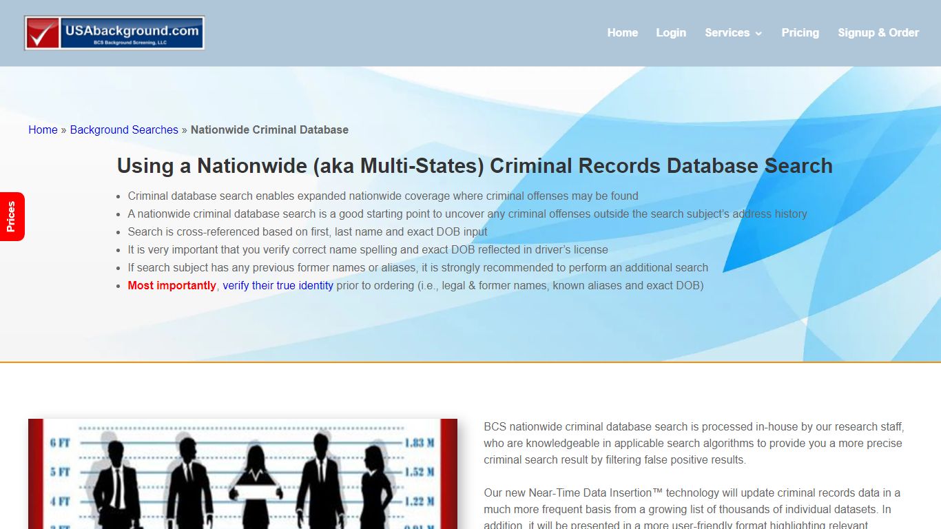 Nationwide Criminal Database Search - USAbackground.com